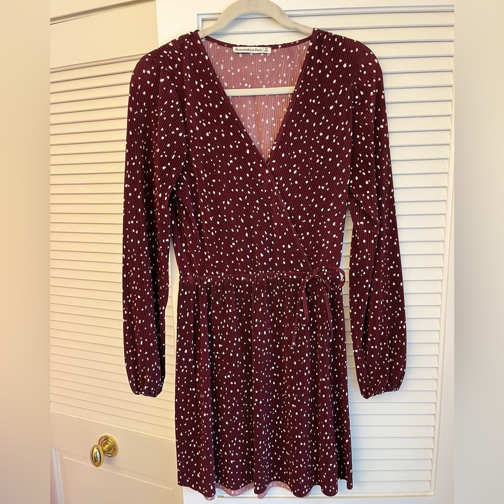 Abercrombie & Fitch Satin Plisse Dress